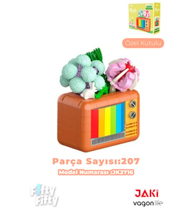 JAKİ Plante Serisi Renkli TV 207 Parça Oyucak Yapım Seti -FFJK2716