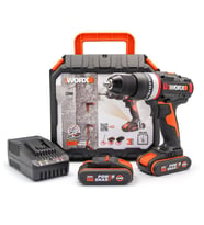 WORX WX-JCR 20Volt/2.0Ah Li-ion Çift Akülü Kömürsüz Profesyonel Darbeli Şarjlı Matkap