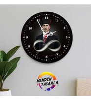 Kişiye Özel Tasarım Yuvarlak Saat - 19,5cm(,Hediye,Paketi Yapılır,Not Yazılır)
