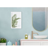 BK Home Banyo Dekoratif Ahşap Beyaz Çerçeveli Tablo-11