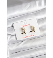 14K Gold Renk Kaplama CM Kadın Küpe 5886 - GLST3794-8268