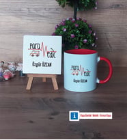 Paramedik Dekoratif Taş, Kupa Bardak Kırmızı Hediye (Model 1)