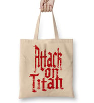 Attack On Titan Font Logo Bez Çanta Uzun Saplı