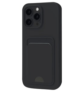 Newface Apple iPhone 16 Plus Kılıf Kelvin Kartvizitli Silikon - Siyah