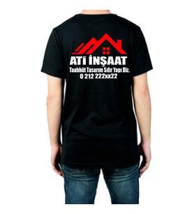 Firma Logo Baskılı Tişört, logolu tişört baskı, siyah tişört baskı, logolu Tişört baskı, firma baskılı tişört