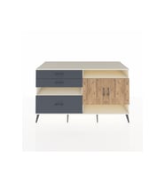 Kronos Konsol 4 Raflı 3 Çekmeceli 2 Kapaklı 176x59x99 Aytaşı-Çam/Antrasit