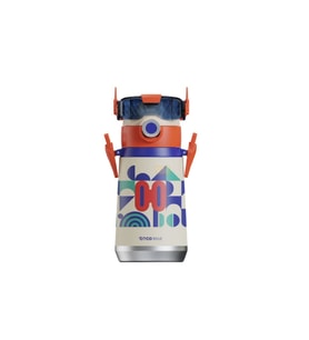 Cocosmile Özel Kutulu 500 ml Pipetli Çelik Termos -boyun Askılı- 4 Farklı Robot Modeli Cs0001