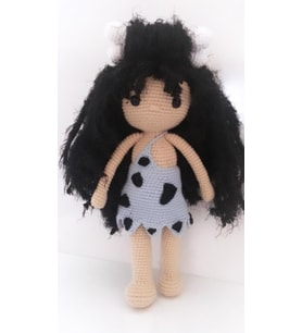 Taş Devri Bebek Amigurumi Organik Oyuncak