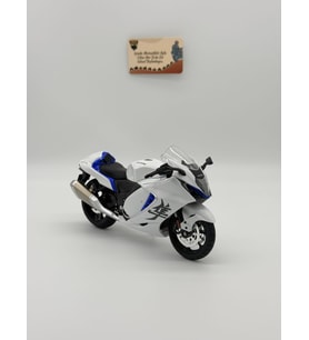 Suzuki Hayabusa Sesli &amp; Işıklı 1:12 Ölçekli Beyaz Diecast Motosiklet