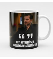 Eşref Rüya Eşref Tek 5 Dizi Özel Tasarım Hediyelik Kupa Bardak (Beyaz)