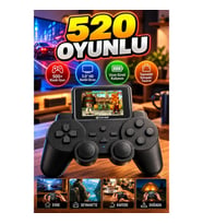S10 Sup 520 Oyunlu Retro Gamepad – HDMI TV Bağlantılı Şarjlı Oyun Konsolu