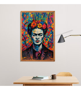 Ezgoola / Frida Kahlo Pop Art Poster Çerçevesiz / Özel Tasarım Modern Sanat / Ezgoola Grafik Poster / 350 gr Kaliteli Kağıt / Poster / Hediye / Duvar Posteri