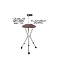 WİPPERMAN MARKA OTURAKLI BASTON TABURE YÜKSEKLİK AYARLI İTHAL HAFİF GENİŞ OTURMA YERİ