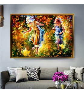 Altın Çerçeveli dekoratif tablo l1859 (Gold)