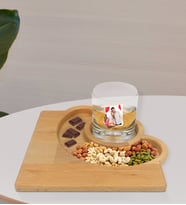 BK Gift Kişiye Özel İsimli Fotoğraflı Viski Bardağı ve Doğal Masif Ahşap Yarım Ay Sunum Tabağı Çerezlik Hediye Seti-27