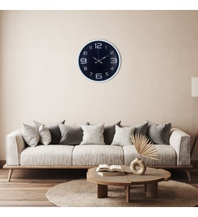 River World Duvar Saati 36 cm Şık Rengi Beyaz