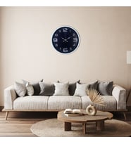 River World Duvar Saati 36 cm Şık Rengi Beyaz