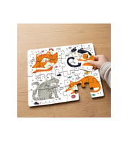 Sevimli Kedicikler Tasarımlı 24 Parça Ahşap Çocuk Puzzle MPK0447