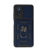 Xiaomi Poco X4 Pro 5g Kılıf Pars Lens Yüzüklü Silikon - Lacivert