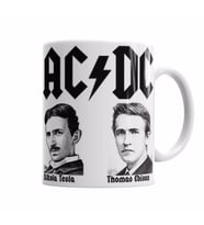 AC DC Tesla ve edison Kupa Bardak Porselen