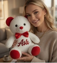 Kişiye Özel İsimli 35-40 Cm Peluş Ayı Özel Tasarım Ayıcık  Sevgiliye, Arkadaşa, Çocuğa Özel Anlamlı ve Şık Hediye