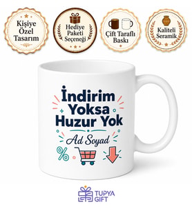 Satın Alma Uzmanına Esprili İndirim Temalı Kupa Bardak Hediye