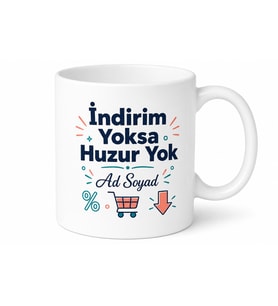 Satın Alma Uzmanına Esprili İndirim Temalı Kupa Bardak Hediye