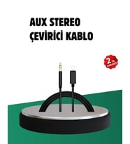 İphone Uyumlu Lightning 3.5mm Aux Adaptör Kablo Stereo Ses Aktarım