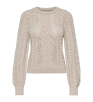 ONLMARY LIFE LS GLITTER O-NECK KNT (Krem)