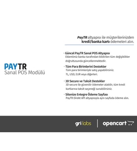 OpenCart - PayTR Sanal POS Modülü