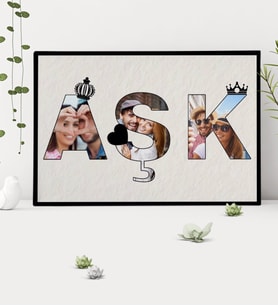 BK Gift Kişiye Özel Fotoğraflı Aşk Tasarımlı Kanvas Tablo-1