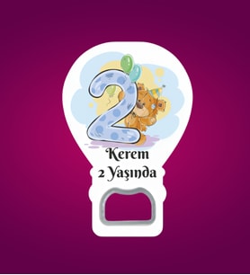 İsimli 2 Yaşında Balon Açacak Magnet