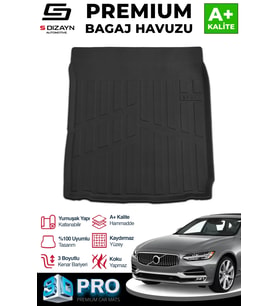 S-Dizayn Volvo S90 3D Pro Bagaj Havuzu 2016 Üzeri A+ Kalite