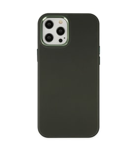 Apple İphone 12 Pro Max Kılıf Asya Deri Silikon - Koyu Yeşil