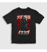Presmono Unisex Çocuk Siyah The Wolf Brigade Jin Roh T-Shirt 545382tt