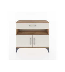 Arges Şifonyer 2 Raflı Tek Çekmeceli 2 Kapaklı 88x30x80 Çam-Aytaşı