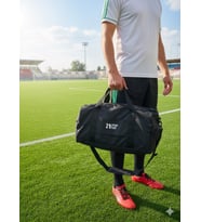 NEWFULL SPORT AYAKKABI BÖLMELİ ASTARLI SU GEÇİRMEZ SEYAHAT VE SPOR ÇANTASI-ORTA BOY (Siyah)