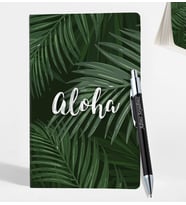 Kişiye Özel Siyah ve Gümüş Renk Metal Tükenmez Kalem & Çizgisiz Defter Set GDTK-909109