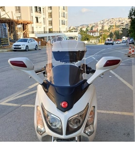 MOTOCAM SYM Gts Evo 250 Ön Cam 2006-2015 Model 63cm Şeffaf Renkli 4mm 10cm daha Uzun