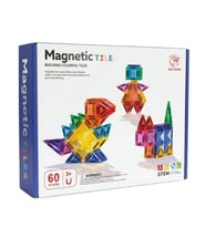 KZL Kids Home Renkli Manyetik Yapı Blokları Seti 7.5 cm 60 Parça 188M43