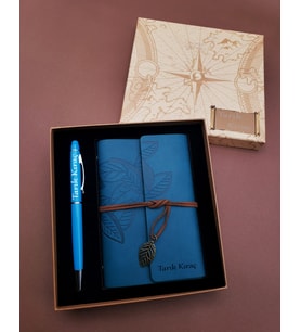 İsme Özel Turkuaz Kalem Ve Defter - Hediyelik Defter & Kişiye Özel Hediye Seti , Defter Kalem