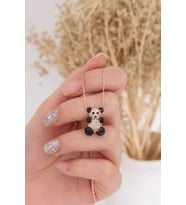925 Ayar Panda Kolye Kadın Gümüş Kolye
