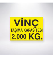 Vinç Taşıma Kapasitesi 2.000 KG 21x35 Arkası Yapışkanlı Levha