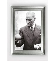 Gümüş Çerçeveli Atatürk Tablo cv981