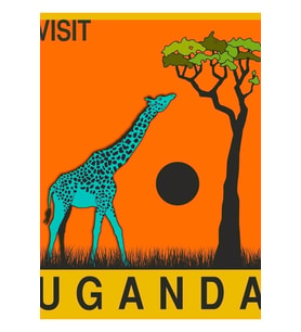 Uganda Tablo Ahşap Poster Dekoratif