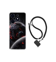 Spark 10 Pro Kılıf Resimli Boyun Askılı İpli Desenli Silikon Series Dark World 1867