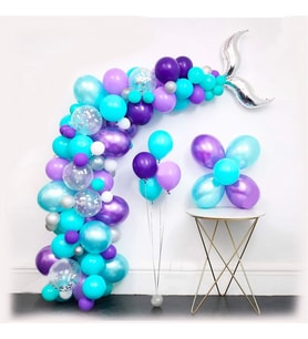 Deniz Kızı Temalı Balon Zincir  Seti  100 Parça-