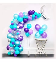 Deniz Kızı Temalı Balon Zincir  Seti  100 Parça-