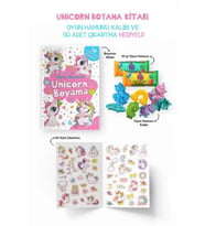 Unicorn Boyama Kitabı - Oyun Hamurlu - 3 Yaş