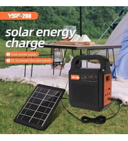 Kamp Lambası Güneş Enerjili Aydınlatma Sistemi 3Ampul,Powerbank,Işıldak,Radyo,Müzik Speaker,USB/TF 6000 Mah-GSU-200